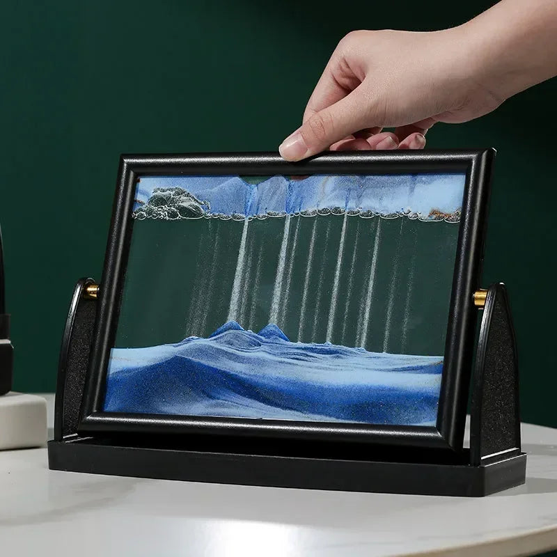 peinture artistique en mouvement sur sable créatif décoratif