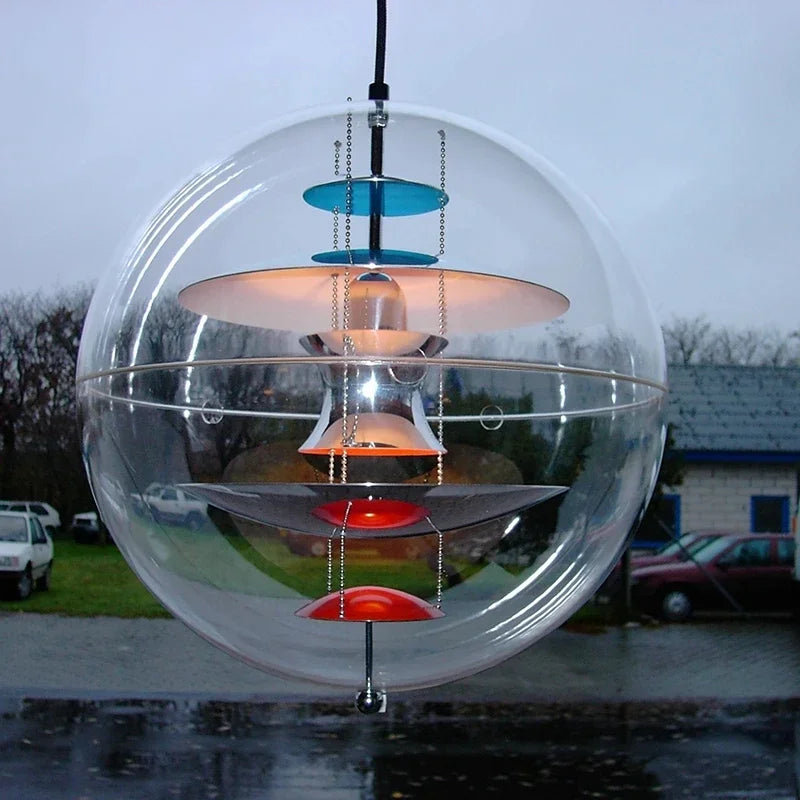 suspension moderne globe terrestre design danois en pvc - vue 10 sur 9
