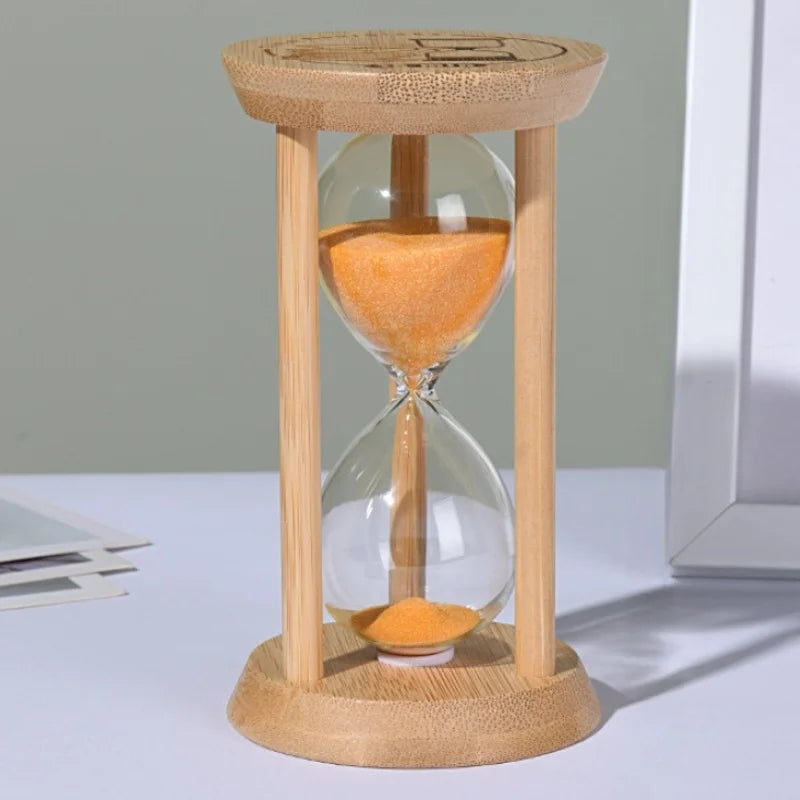 sablier en bois fait main horloge de sable créative décoration intérieure - vue 8 sur 10