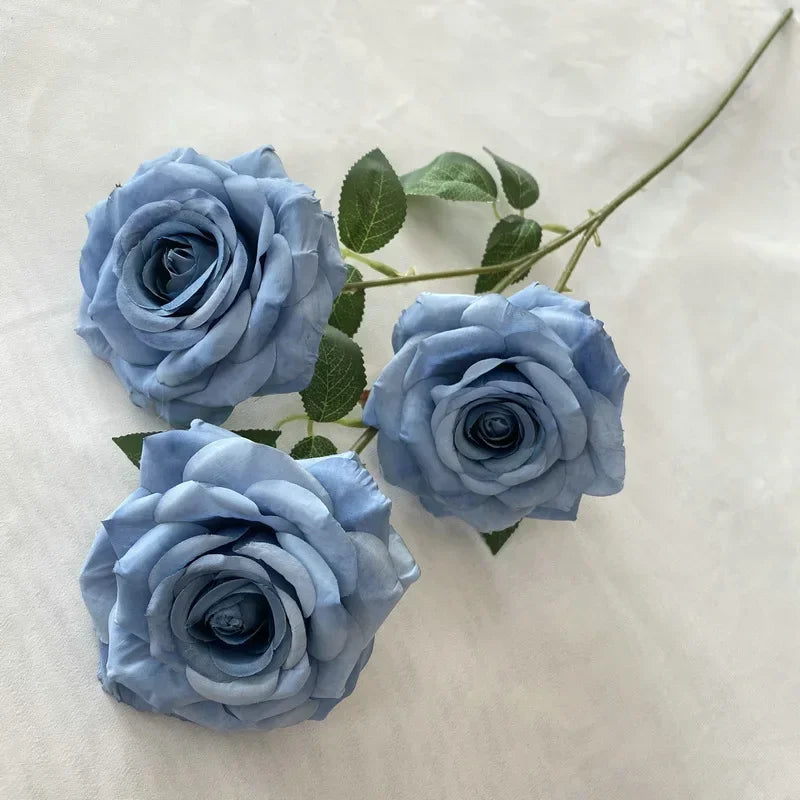fleurs artificielles en velours roses décoratives pour intérieur - vue 2 sur 14
