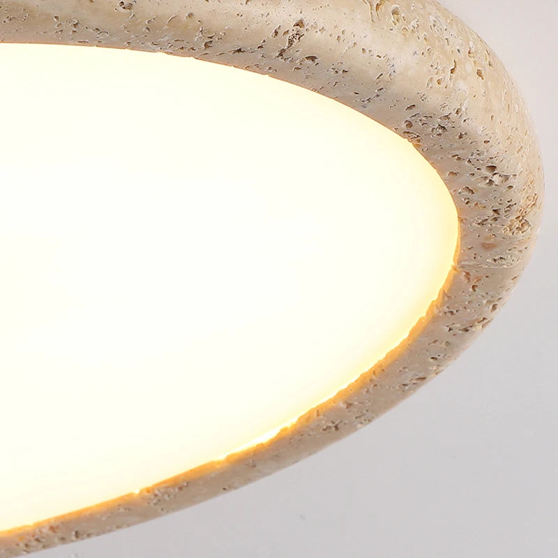 Plafonnier Led en travertin jaune - vue 6 sur 6