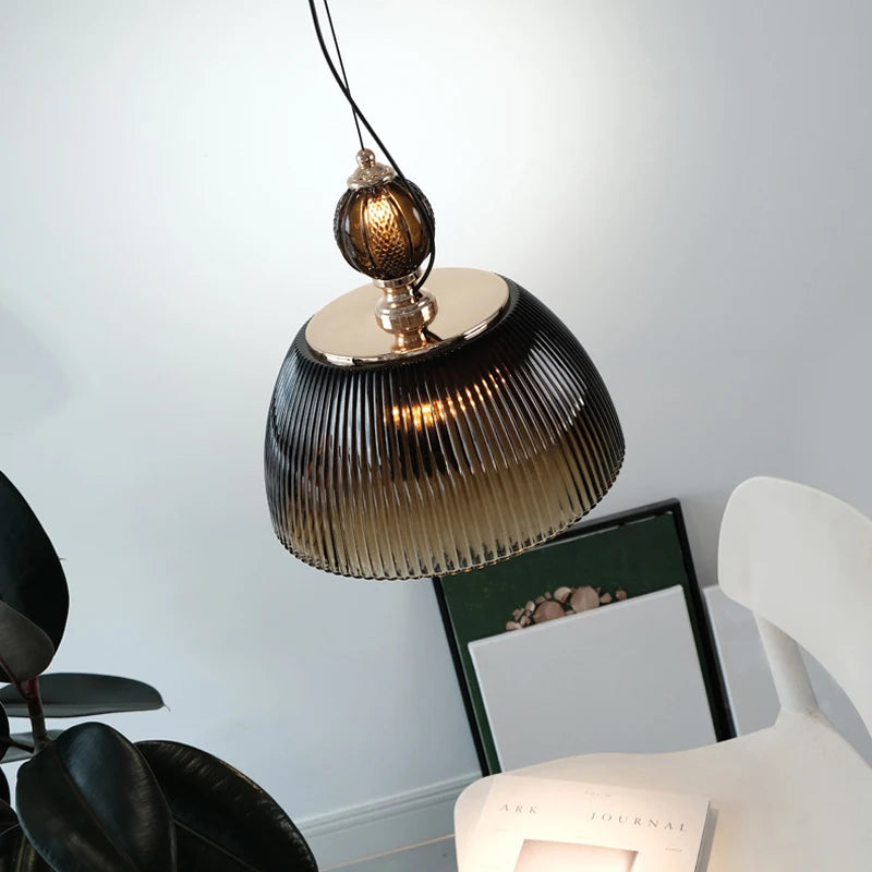 suspension créative nordique en verre pour restaurant et chambre moderne - vue 4 sur 7