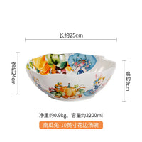 Assiette ceramique motif citrouille lapin style jardin