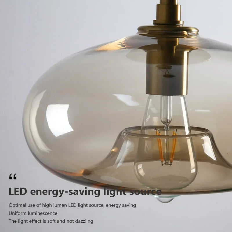 Plafonnier led verre minimalist moderne - vue 6 sur 11