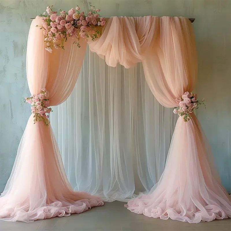 Chemin de table gaze transparente decoration mariage fete