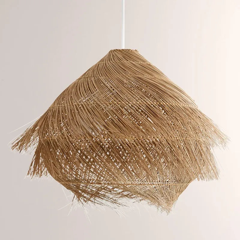 Rotin E27 suspension Led lumières japonais Wasabi suspendus lustre luminaires nordique salle à manger suspension lampe Led lumière intérieure - vue 4 sur 14