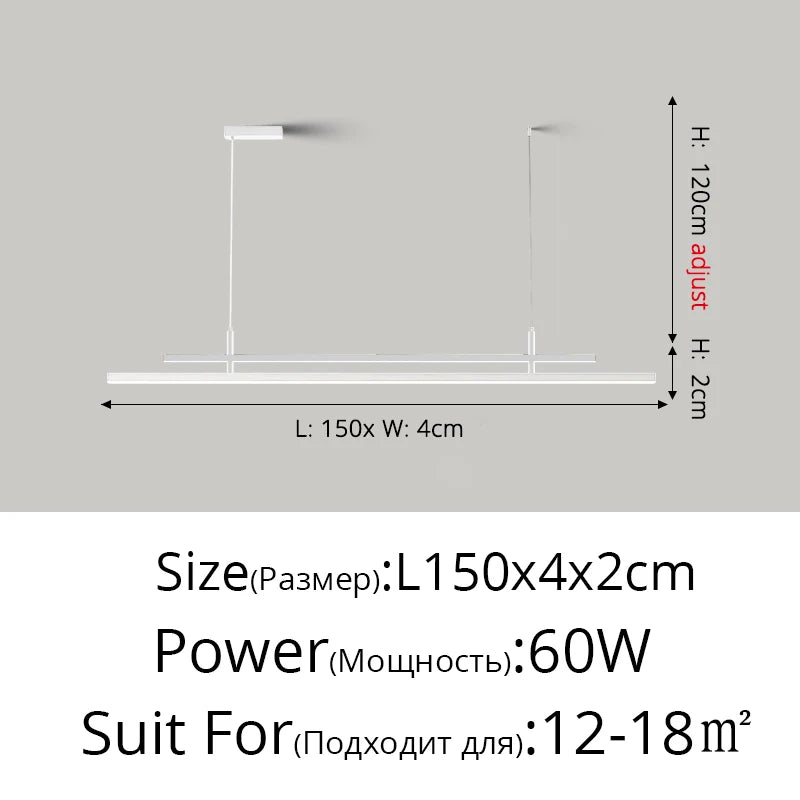 lustre à led nordique design pour éclairage intérieur moderne - vue 13 sur 18