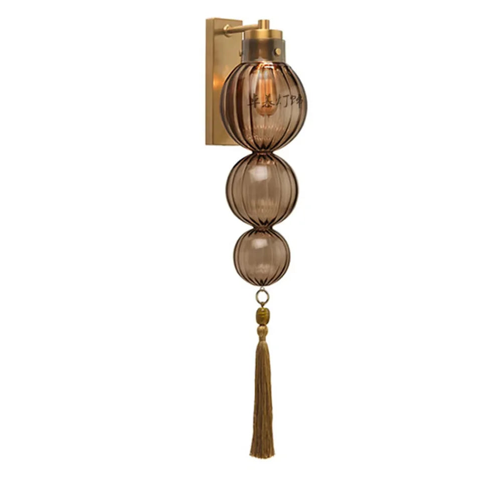 suspension en verre teinté style chinois pour décoration intérieure - vue 16 sur 15