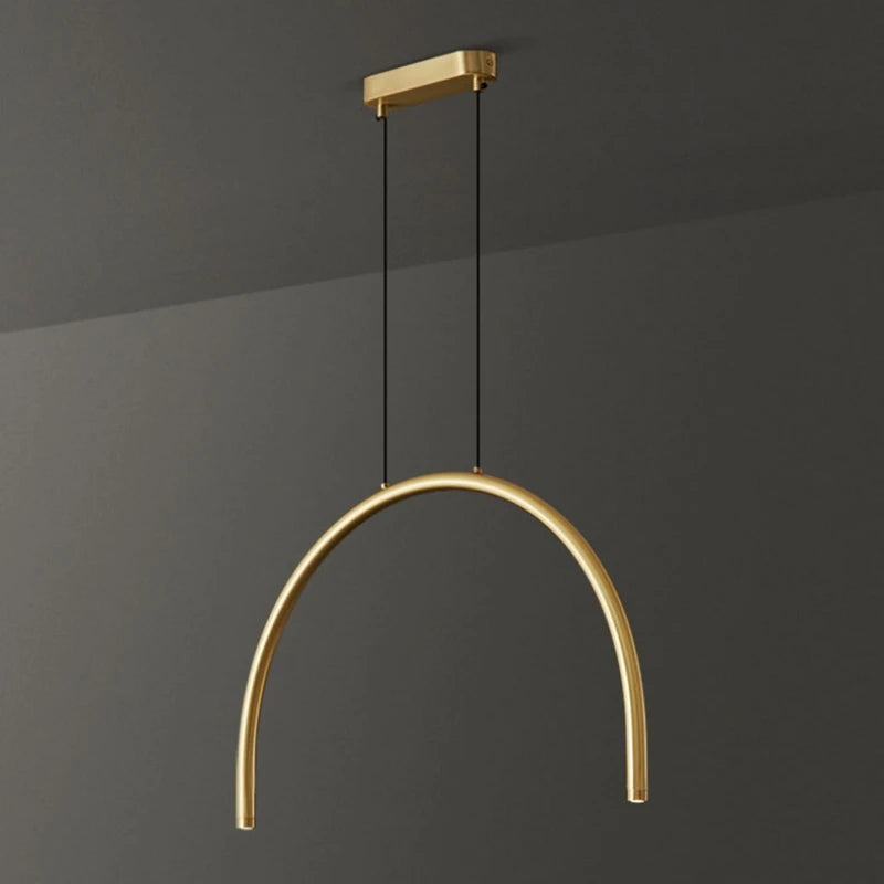 lampe suspendue en laiton noir doré avec led pour bars et restaurants