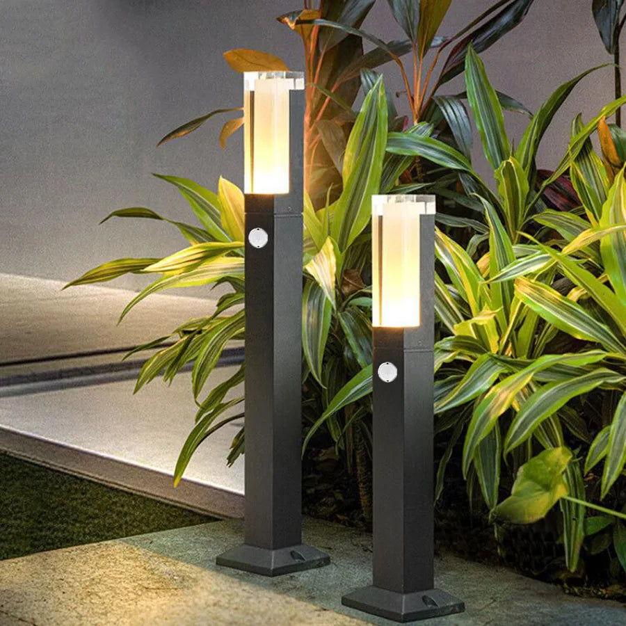 Bornes lumineuses LED avec détecteur de mouvement PIR