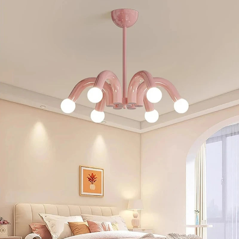lustre métal en style art déco - vue 3 sur 8