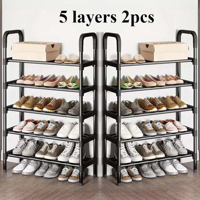 étagère à chaussures en métal à 5 niveaux gain de place tendance - vue 10 sur 16