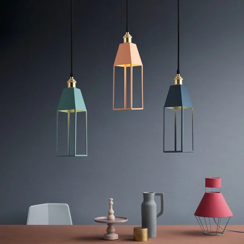 Modern Pendant Lamp Creative Nordic Style Macaron E27 Hanging Dining Living Bedroom Bedside Bar Table Kitchen Island Decor Light - vue 2 sur 12