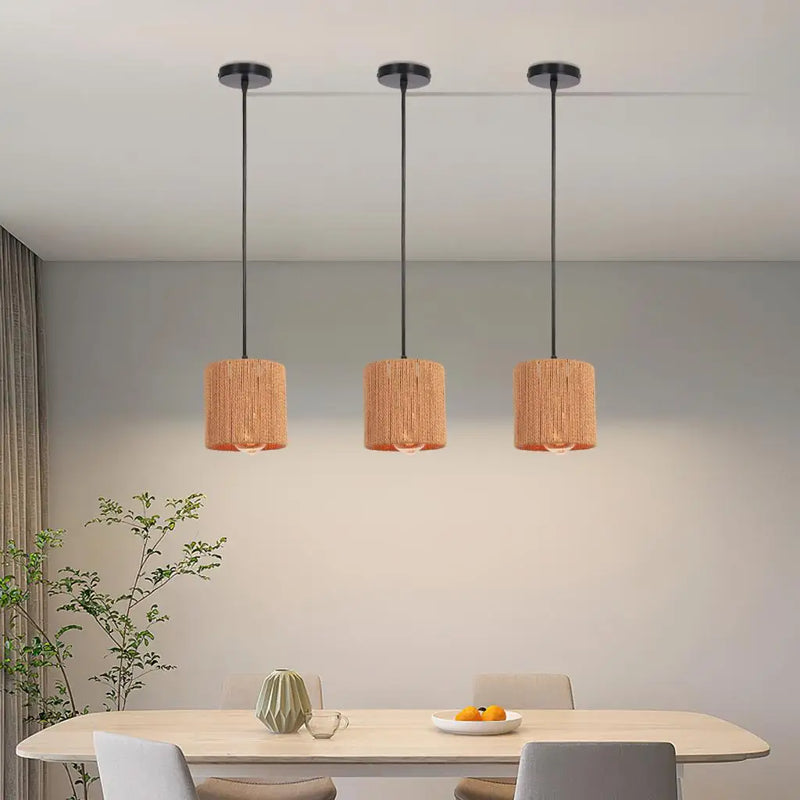 lampe suspension cage en fer rotin style industriel vintage