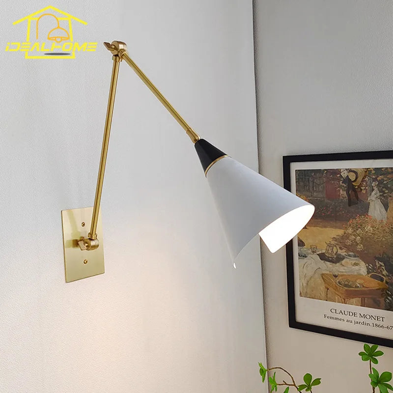 applique murale de luxe médiévale bras pivotant design élégant - vue 4 sur 10