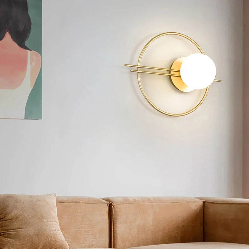 Appliques murales LED d'intérieur design arrondi avec boule - vue 4 sur 12