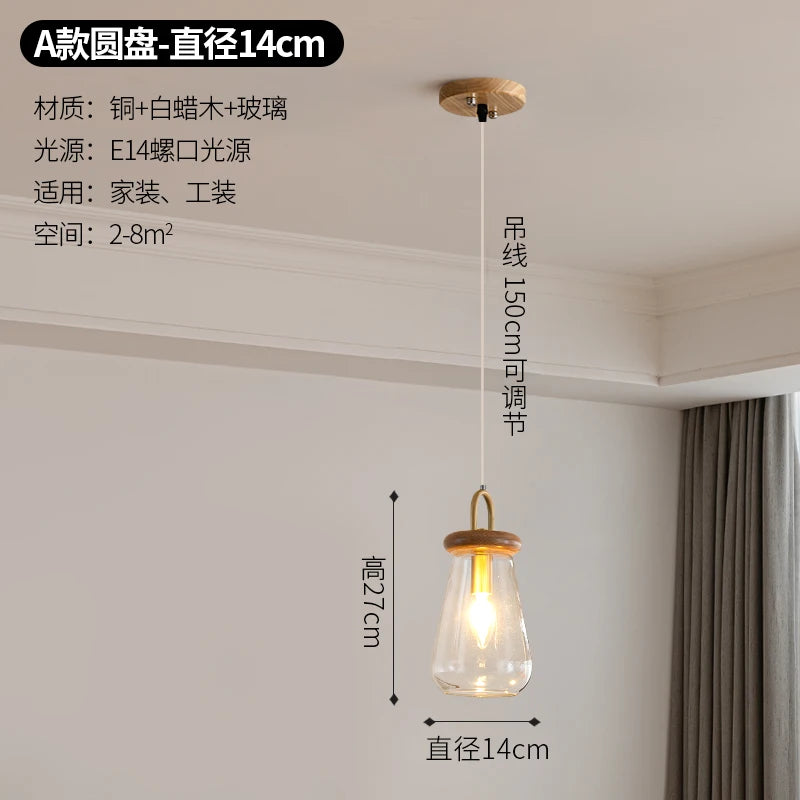 suspension abat-jour en verre transparent style art déco pour éclairage intérieur - vue 8 sur 11