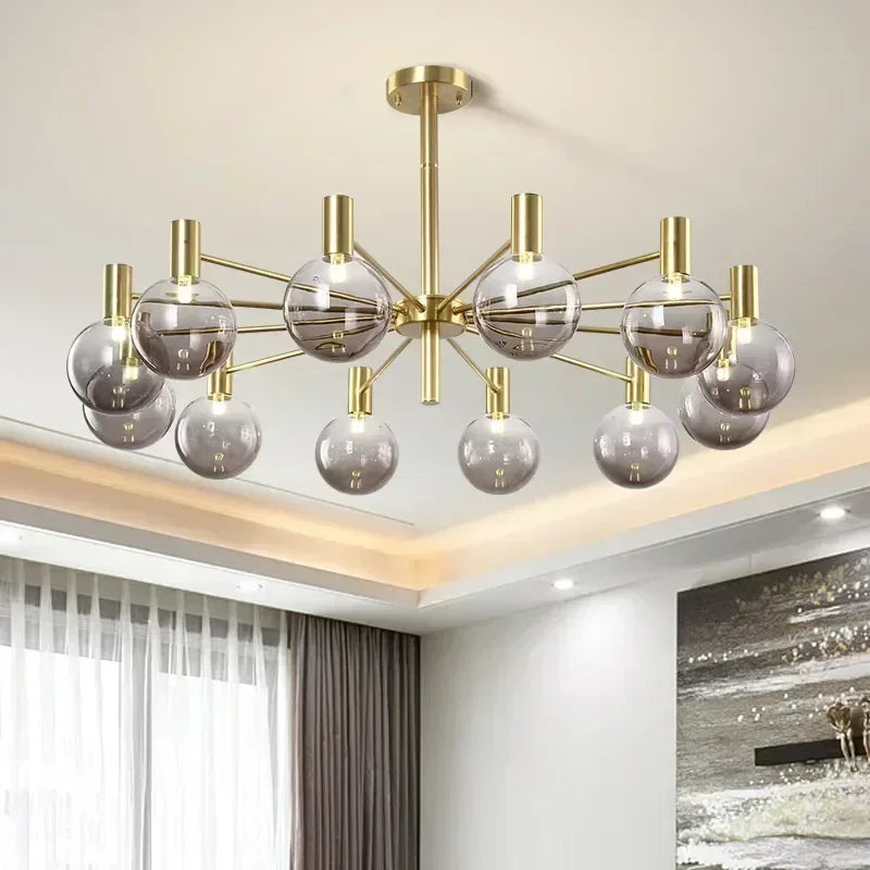 suspension minimaliste nordique en verre pour décoration moderne