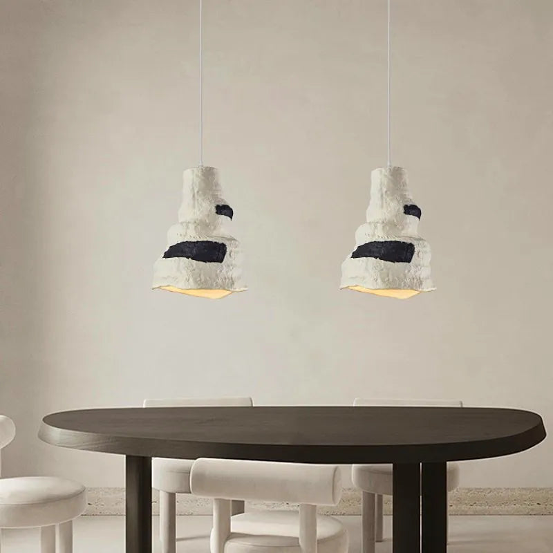 Wabi Sabi LED Restaurant suspension lustres Lustre nordique salon éclairage concepteur moderne café Bar décor lampes suspendues - vue 4 sur 11