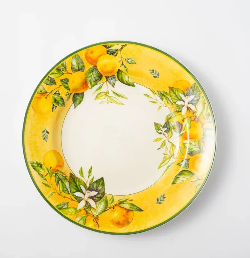 Vaisselle ceramique style nordique motifs floraux retro