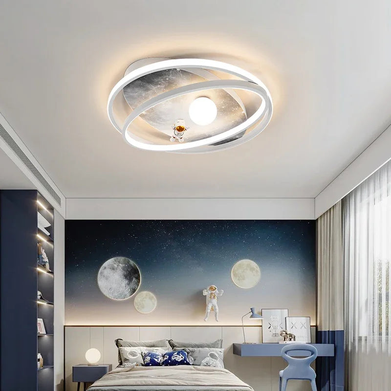 plafonnier astronaute moderne pour chambre d'enfants - vue 5 sur 7