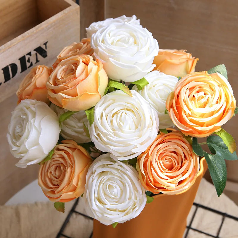 bouquets de roses artificielles pour décoration de mariage et artisanat - vue 4 sur 17