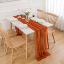Chemin de table mousseline boheme transparent lot 4