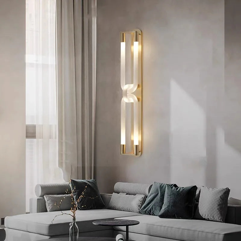 applique murale led design en métal et acrylique pour maison