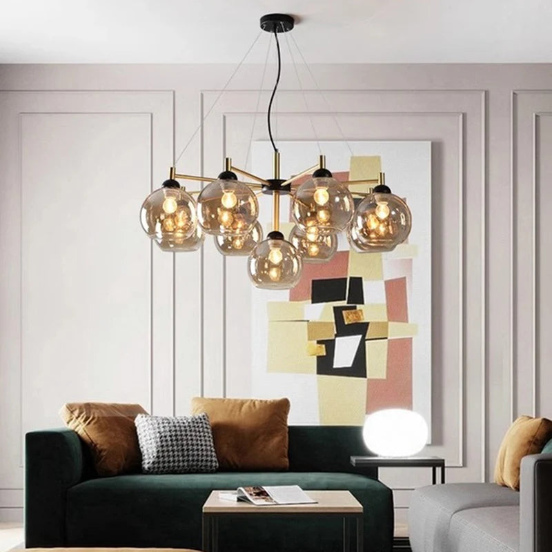 Lustre design Moderne à boule en verre home