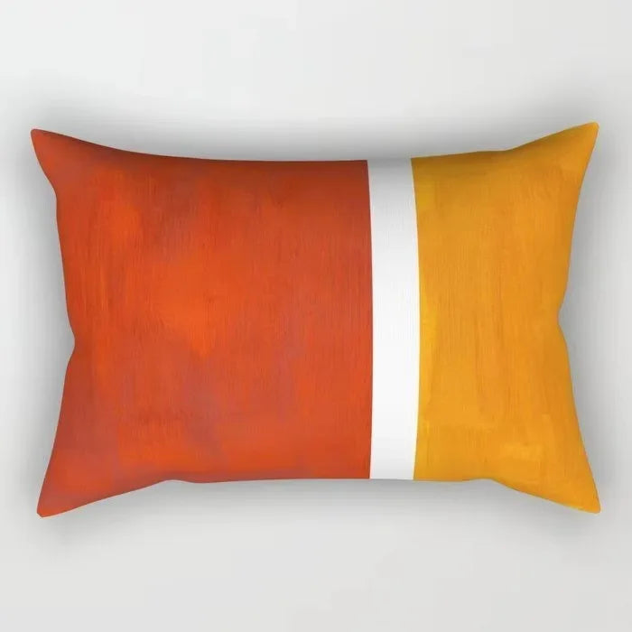 taie d'oreiller décorative à motifs géométriques avec soutien lombaire