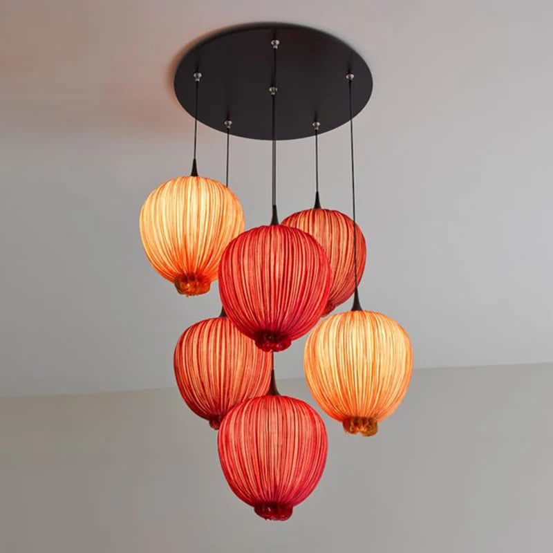 lampe suspendue lanterne chinoise classique décorative - vue 5 sur 9