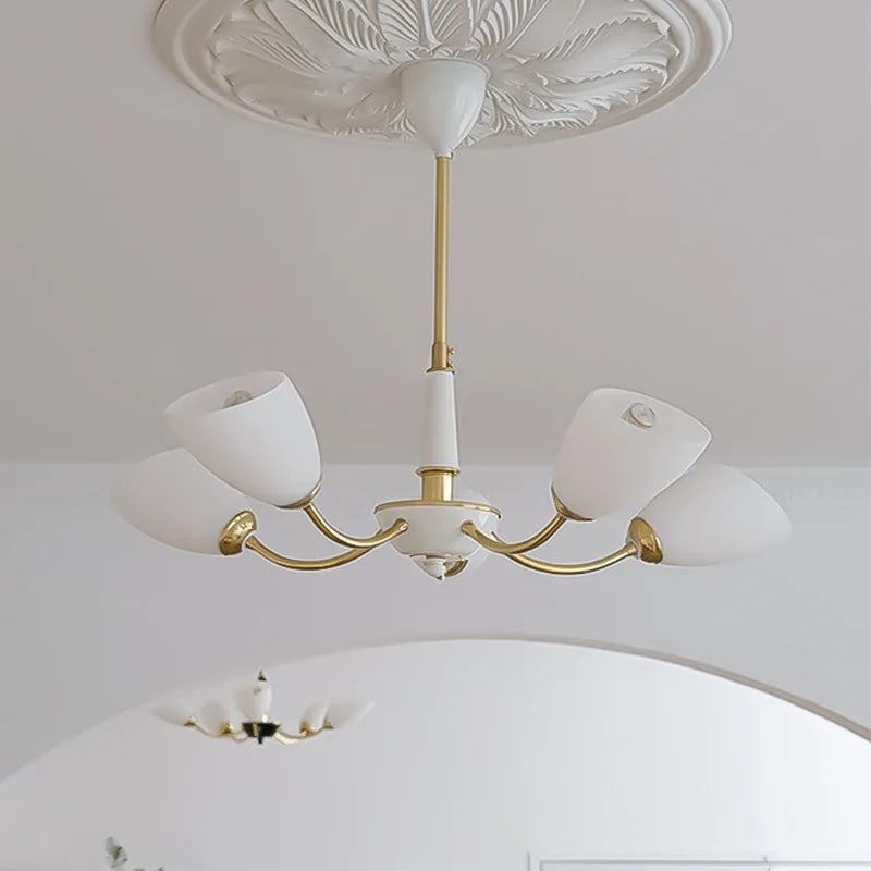 lustre moderne design nordique vintage en verre à LED - vue 6 sur 11