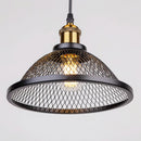 Rétro LED Vintage noir fer Net-Cage cuisine suspension lampe suspendue pour chambre salon Restaurant luminaire