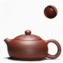 Théière yixing argile sculptée main motif coeur service
