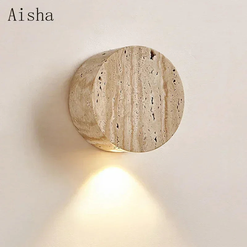 applique murale japonaise en pierre naturelle design wabi sabi pour intérieur - vue 2 sur 7