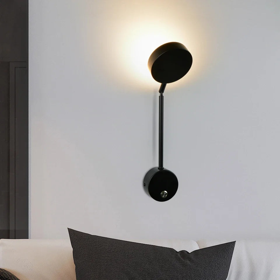 applique murale led moderne éclairage rotatif pour intérieur décoratif - vue 6 sur 18
