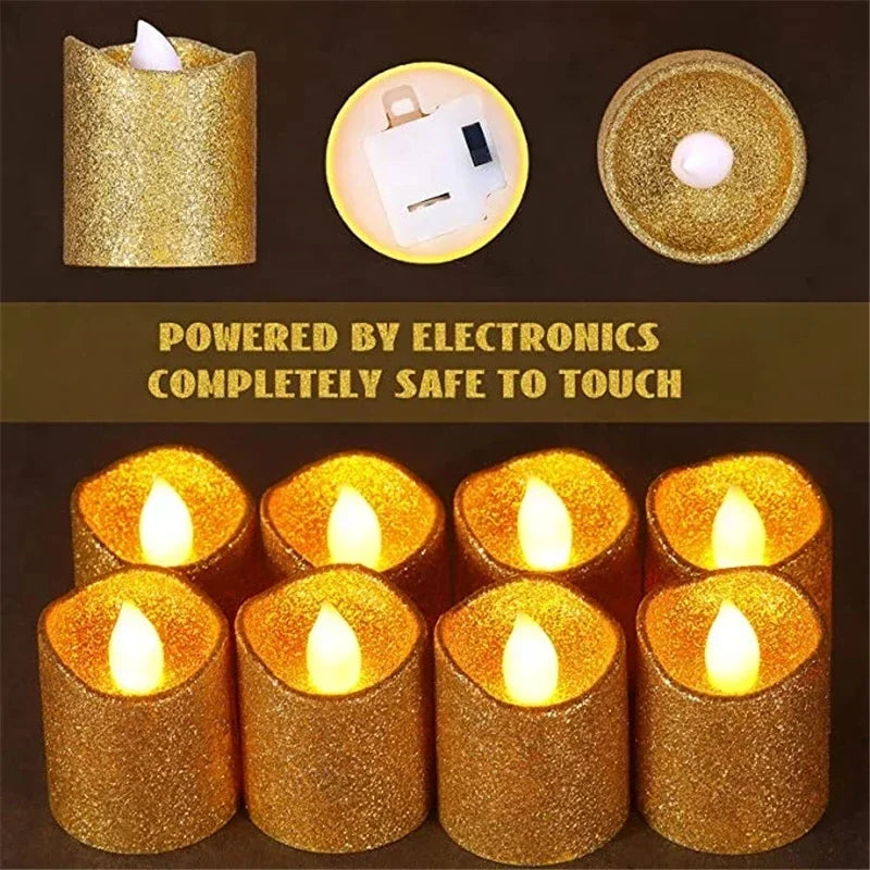 lot de 3 ou 12 bougies led pour anniversaires mariages et décorations intérieures - vue 11 sur 10