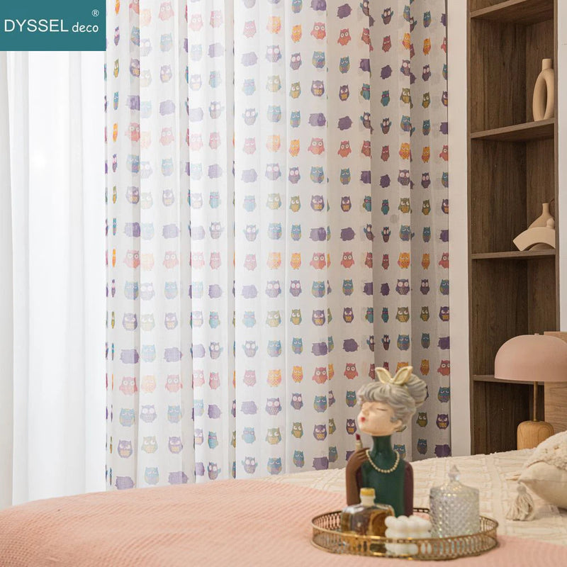 Voilage enfants motifs animaux style européen chambre enfant