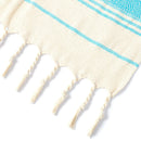 serviette de plage turque coton jacquard losanges pompons