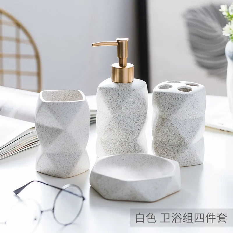 ensemble de céramique nordique pour salle de bain cadeau décoratif - vue 15 sur 15