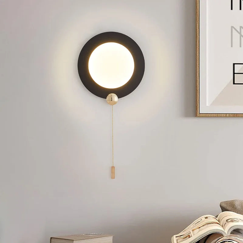 Applique murale ronde créative pour chambre à coucher - vue 3 sur 12