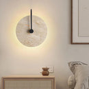 applique murale led ronde en métal et pierre pour hôtel boutique