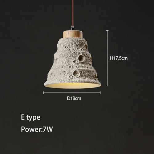 suspension wabi-sabi en ciment et travertin pour décoration intérieure