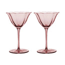 Verre vin vintage motif fleurs style cristal
