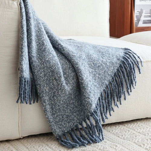 plaid tricot style americain europeen decor salon chambre