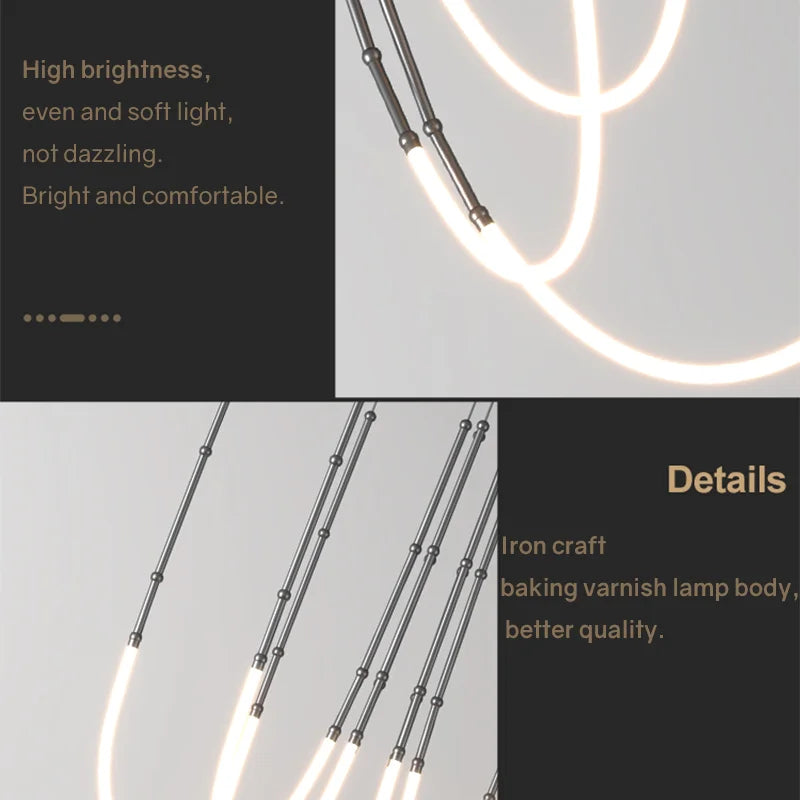 lustre moderne suspendu design minimaliste pour bar ou restaurant - vue 7 sur 14