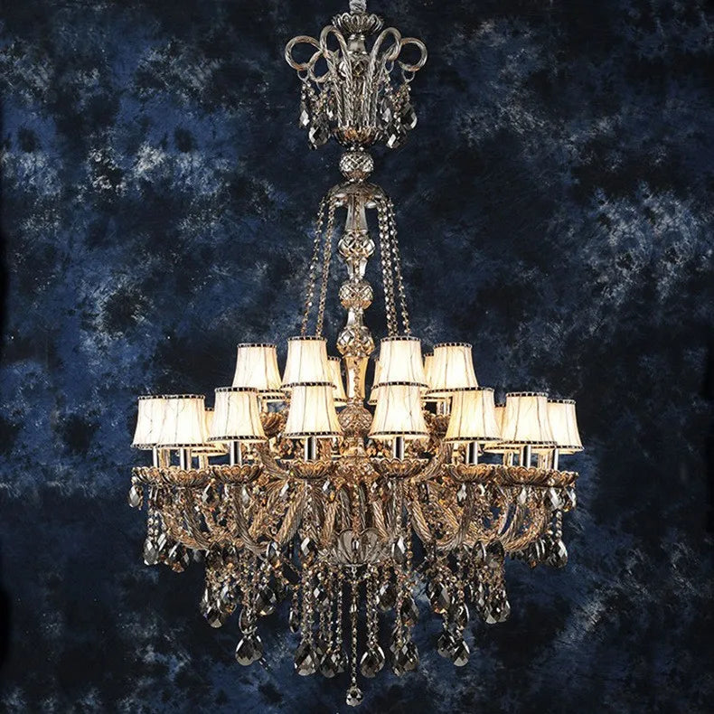 lustre en cristal pour éclairage moderne et élégant - vue 3 sur 15