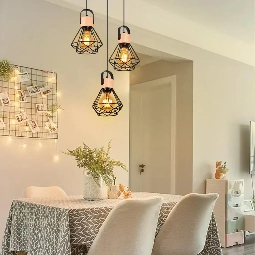 lampes suspendues nordiques en bois pour restaurants bars hôtels cafés - vue 4 sur 14