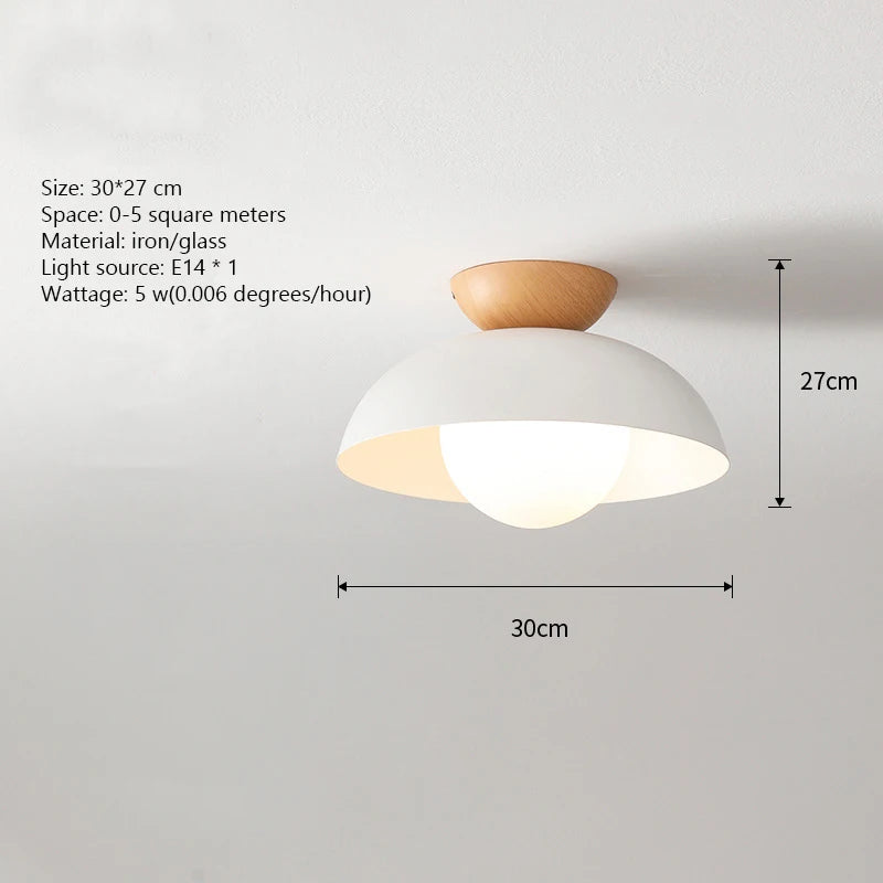 Plafond moderne à LEDs lumière minimaliste en bois lampe suspendue pour allée balcon vestiaire intérieur décor à la maison luminaire Lustre