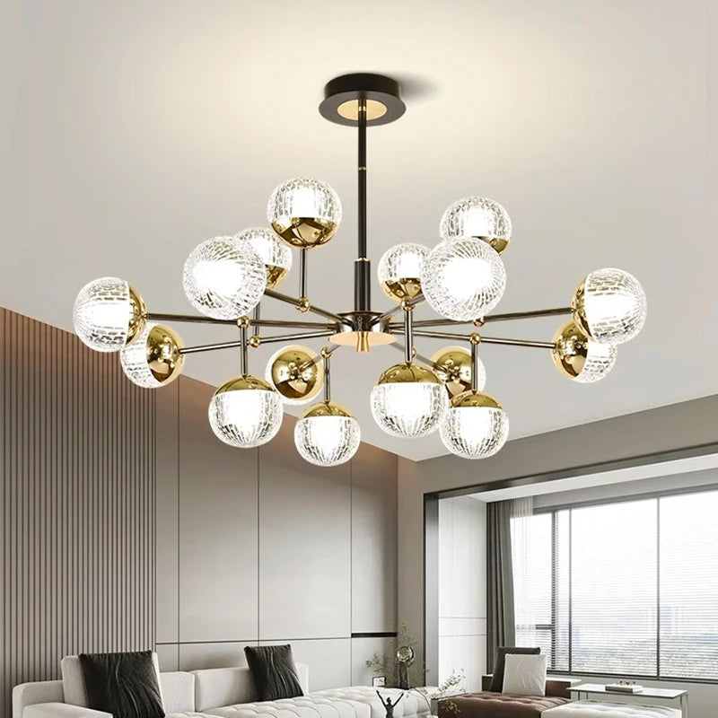 lustre design boules éclairage intérieur salon fantaisie
